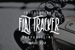 Flat Tracker Font: Bold Type for Handmade Labels
