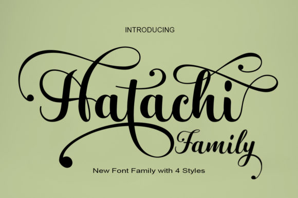 Hatachi Family Font for Handmade Products