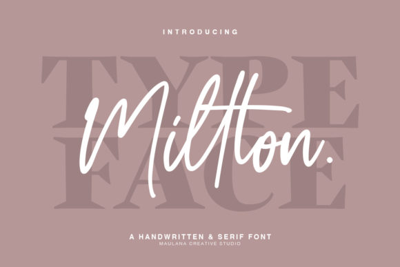Millton Duo Font for Handmade Products & Labels