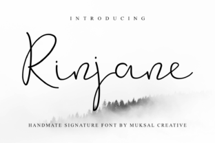 Rinjane Font: Bold Handwritten Style for Makers