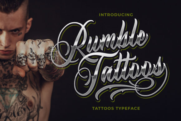 Rumble Tattoos Font: Edgy Script for Handmade Labels