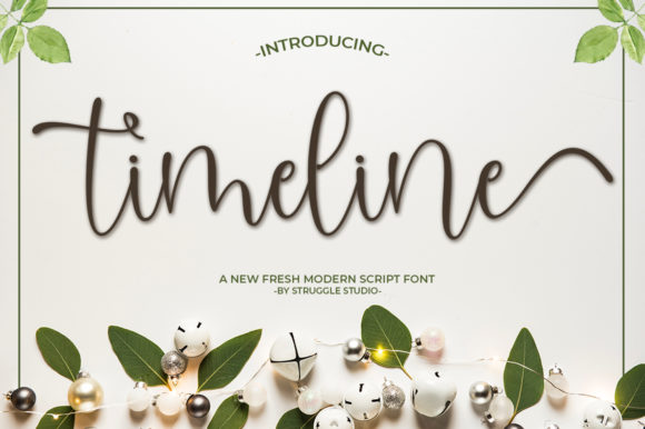 Timeline Font: Modern Script for Editorial Design