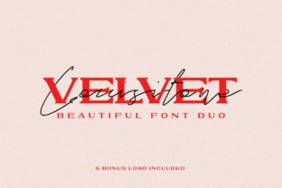 Velvet Lousitone Duo Font for Handmade Labels